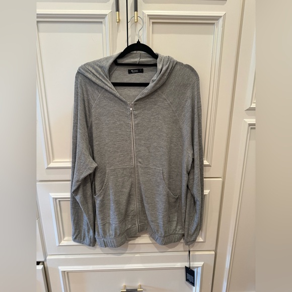 Michael Lauren Large Grey Zip-Up Hoodie. 🖤⚡️ - Picture 1 of 5